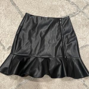 Guess Black Pleather Skirt